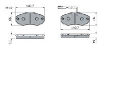 KLOCKI HAM./PRZ/ CITROEN JUMPER 01- PG 1.1. 0 986 494 048