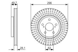 TARCZA HAM./PRZ/ LEXUS IS 250 05- @296X2 PG 1.2. 0 986 479 633