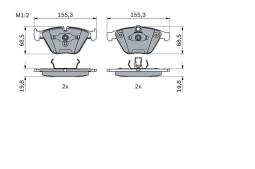 KLOCKI HAM./PRZ/ BMW E65 01- PG 1.1. 0 986 494 036