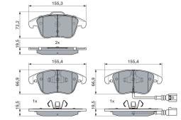 KLOCKI HAM./PRZ/ VW TIGUAN 1,8 07- PG 1.1. 0 986 494 372