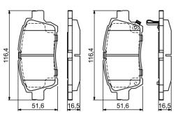 KLOCKI HAM./PRZ/ TOYOTA COROLLA 2000- PG 1.1. 0 986 424 803
