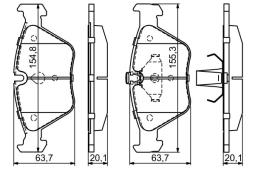 KLOCKI HAM./PRZ/ BMW 5 96- PG 1.1. 0 986 424 485