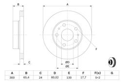 TARCZA HAM./PRZ/ FIAT DUCATO 94- 18 @300X24 PG 1.2. 0 986 478 842