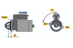 ROZRUSZNIK OPEL 1,2-1,6 94- 12V 1,1KW PG12.1. 0 001 107 401