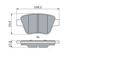 KLOCKI HAM./TYŁ/ VW CADDY, GOLF VI 10- PG 1.1. 0 986 494 416