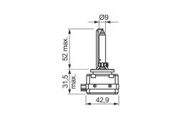 ŻARÓWKA D1S /XENON/ /BOSCH/ WHITE 5500K PG2.1 1 987 302 909