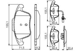 KLOCKI HAM./PRZ/ AUDI A4 11- PG 1.1 0 986 494 538
