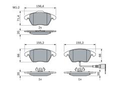KLOCKI HAM./PRZ/ VW CADDY AUDI A3 GOLF V PG 1.1. 0 986 424 797