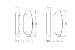 KLOCKI HAM./TYŁ/ MITSUBISHI LANCER 93- PG 1.1. 0 986 424 464