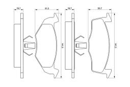 KLOCKI HAM./PRZ/ VW GOLF III 94- /ATE/ PG 1.1. 0 986 424 347