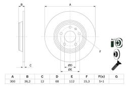TARCZA HAM./TYŁ/ AUDI A4 2,0TFSI 09- @300X12 PG 1.2. 0 986 479 382