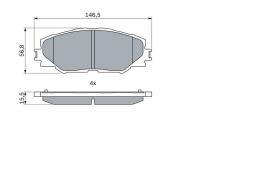 KLOCKI HAM./PRZ/ TOYOTA RAV-4 06- PG 1.1. 0 986 494 174