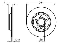 TARCZA HAM./TYŁ/ VW T4 98- @294X13,5 PG 1.2. 0 986 478 569