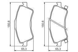 KLOCKI HAM./PRZ/ TOYOTA AURIS 1,4/1,6 VVTI 07- PG 1.1. 0 986 494 318