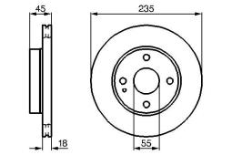TARCZA HAM./PRZ/ MAZDA 323 89-94 @235X18 PG 1.2. 0 986 478 241