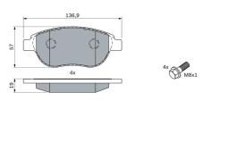 KLOCKI HAM./PRZ/ PEUGEOT 307 2,0HDI 01- PG 1.1. 0 986 494 038
