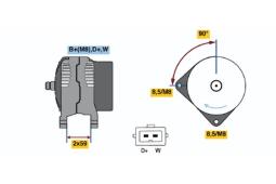 ALTERNATOR PG12.2. 0 123 510 034