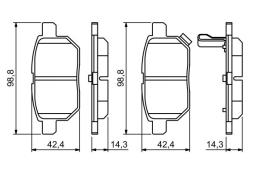KLOCKI HAM./TYŁ/ TOYOTA YARIS 1,0-1,8VVT07- PG 1.1. 0 986 494 255