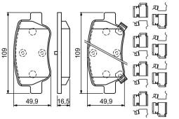 KLOCKI HAM./TYŁ/ TOYOTA AVENSIS 1,6-2,0D 09- PG 1.1 0 986 494 933