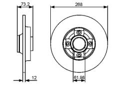 TARCZA HAM./TYŁ/ CITROEN C4,PICASSO 1,6-2,0HDI 07- PG 1.2. 0 986 479 383