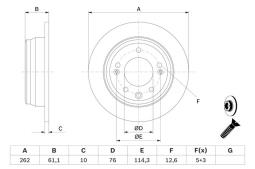 TARCZA HAM./TYŁ/ HYUNDAI I30 1,4-2,0CRDI PG 1.2. 0 986 479 C14