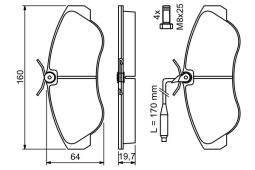 KLOCKI HAM./PRZ/ FIAT DUCATO 94- 18 BOXE PG 1.1. 0 986 424 031