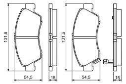 KLOCKI HAM./PRZ/ HONDA CIVIC 92- PG 1.1. 0 986 494 299