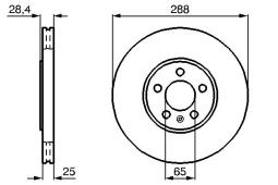 TARCZA HAM./PRZ/ VW GOLF III 2,8 VR6 @28 PG 1.2. 0 986 478 619