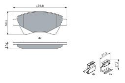 KLOCKI HAM./PRZ/ RENAULT MEGANE II 02- PG 1.1. 0 986 424 785