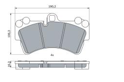 KLOCKI HAM./PRZ/ VW TOUREG 4,2-6,0 W12 0-2 PG 1.1. 0 986 424 739