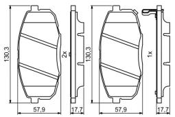 KLOCKI HAM.KIA CEED 1,6 CRDI SPORTY WAGON 09,2007-12,2012 PG 1.1 0 986 494 995