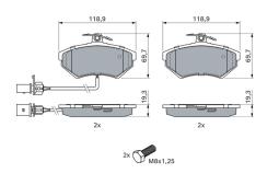 KLOCKI HAM./PRZ/ AUDI A4 1,9TDI 00- PG 1.1. 0 986 494 042