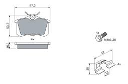 KLOCKI HAM./TYŁ/ VW PASSAT 97-,AUDI A4 9/+BLASZKI/ PG 1.1 0 986 494 596