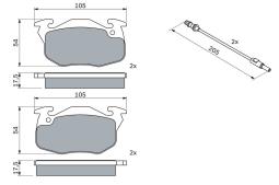 KLOCKI HAM./PRZ/ PEUGEOT 205 /BDX/ PG 1.1. 0 986 469 860