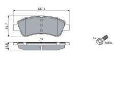 KLOCKI HAM./PRZ/ PEUGEOT 307 01- 2,0HDI PG 1.1. 0 986 494 027