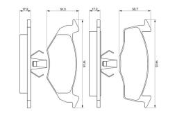 KLOCKI HAM./PRZ/ VW GOLF III /ATE/ 17,3M PG 1.1. 0 986 424 361