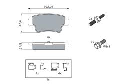 KLOCKI HAM./TYŁ/ OPEL CORSA 1,7CDTI 06- PG 1.1. 0 986 494 222