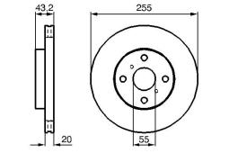 TARCZA HAM./PRZ/ TOYOTA YARIS 1,0-1,5 99 PG 1.2. 0 986 479 B60