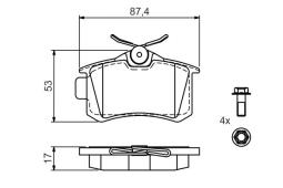 KLOCKI HAM./PRZ/ CITROEN C3 09- PG 1.1. 0 986 494 516