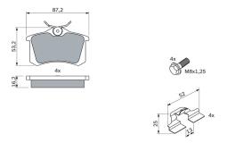 KLOCKI HAM./TYŁ/ VW PASSAT 97-,AUDI A4 97- PG 1.2. 0 986 494 600