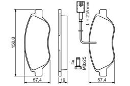 KLOCKI HAM./PRZ/ FIAT STILO 2,4 20V 01- PG 1.1. 0 986 424 595