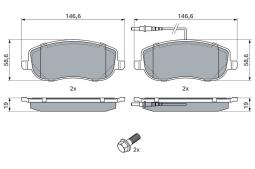 KLOCKI HAM./PRZ/ CITROEN C8,PEUGEOT 807 -2 PG 1.1. 0 986 424 789