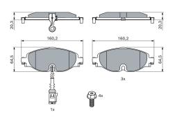 KLOCKI HAM./PRZ/ AUDI A3 12- PG 1.1. 0 986 494 660