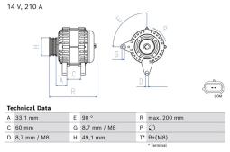 ALTERNATOR PG12.4 0 986 081 980       