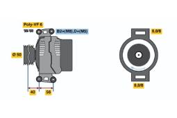 ALTERNATOR /BOSCH PROGRAM BX/ PG12.4. 0 986 043 660          BX