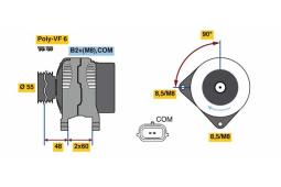 ALTERNATOR PG12.4. 0 986 080 410          BX