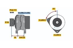 ALTERNATOR /BOSCH PROGRAM BX/ PG12.4. 0 986 042 091          BX