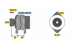 ALTERNATOR /BOSCH PROGRAM BX/ PG12.4. 0 986 042 151          BX