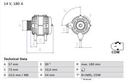 ALTERNATOR PG12.4 0 986 082 200          BX