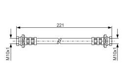 PRZEWÓD HAM./PRZ/ MITSUBISHI L200 89-92 /L+P/ PG 1.5. 1 987 481 095